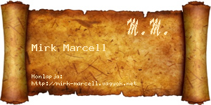 Mirk Marcell névjegykártya